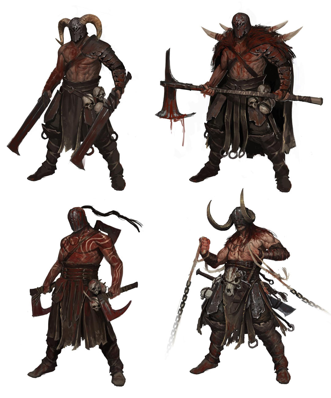 Cannibal Monster Family Art from Diablo IV
