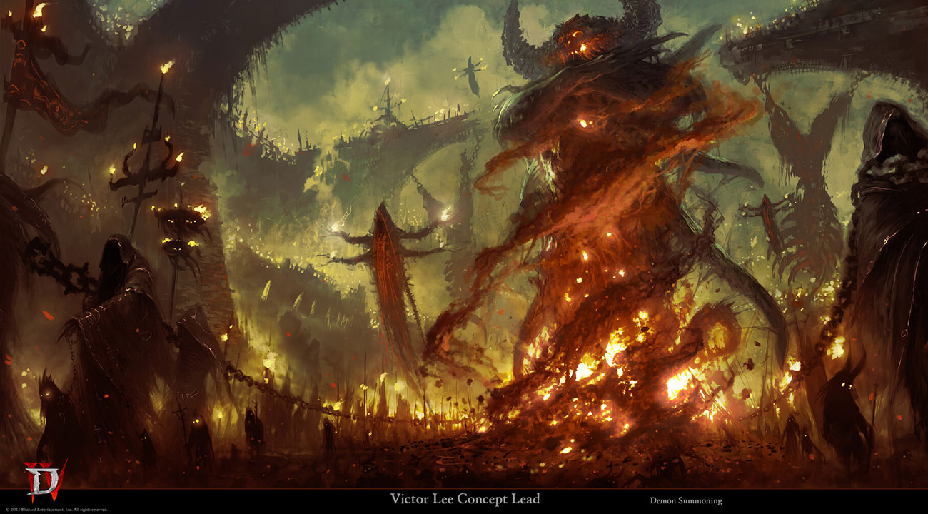 Demon Summoning Art from Diablo IV