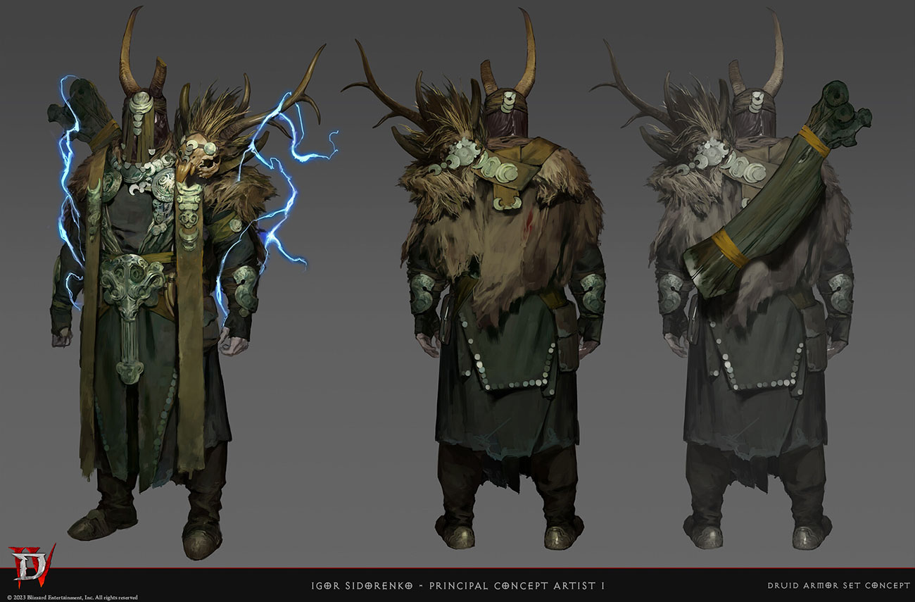 Druid Armor Concept Artwork from Diablo IV