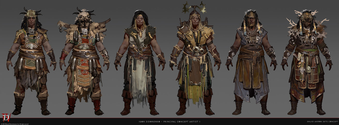 Druid Armor Concepts from Diablo IV