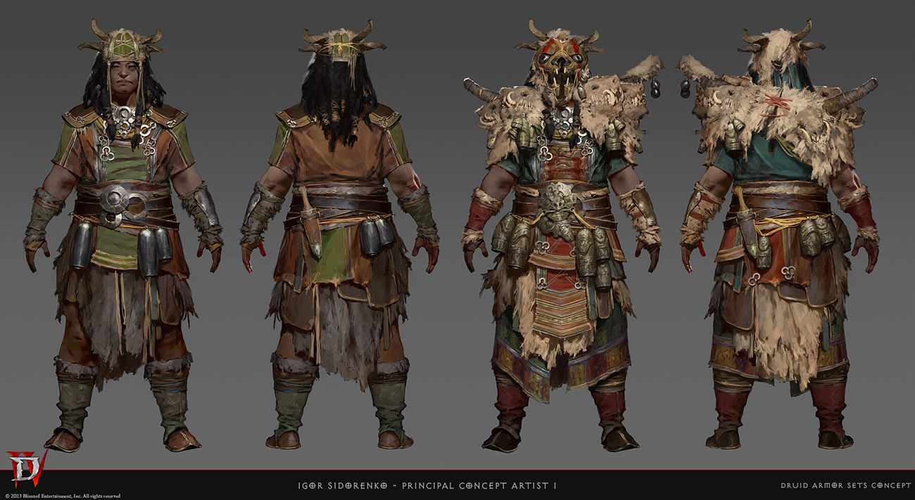 Druid Female Armor Concept Art from Diablo IV