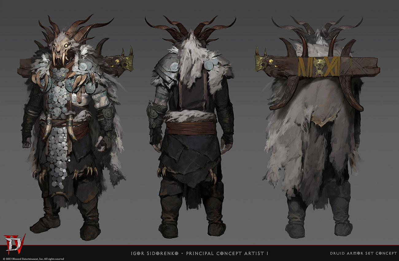 Druid Legendary Armor Concept Artwork from Diablo IV