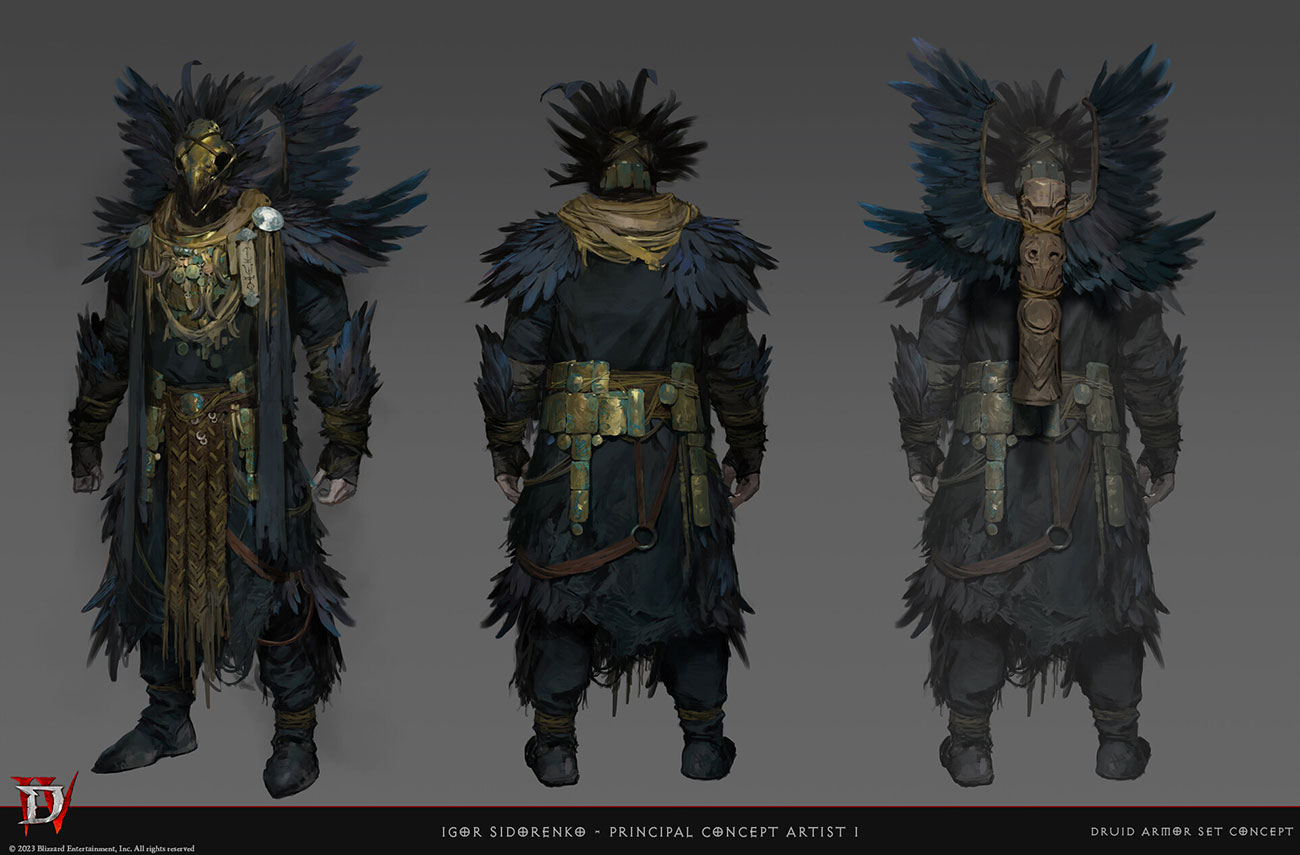Druid Legendary Armor Concept Art from Diablo IV