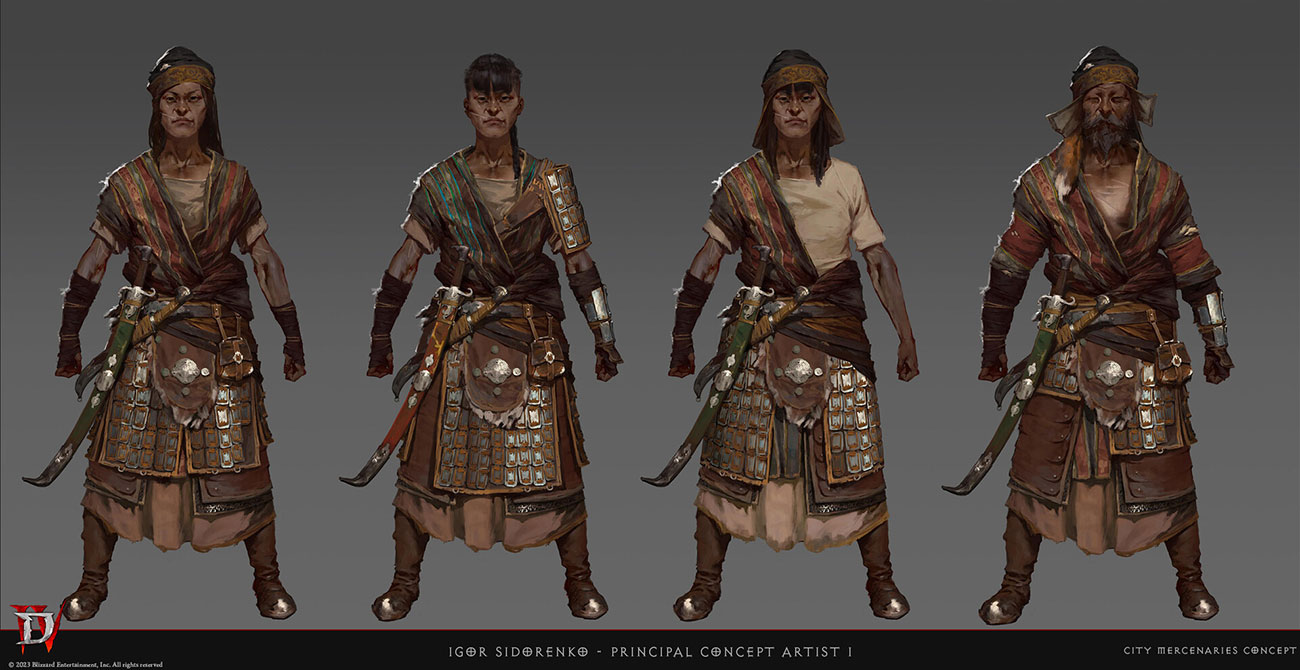 Dry Steppes Mercenaries Concept Art from Diablo IV