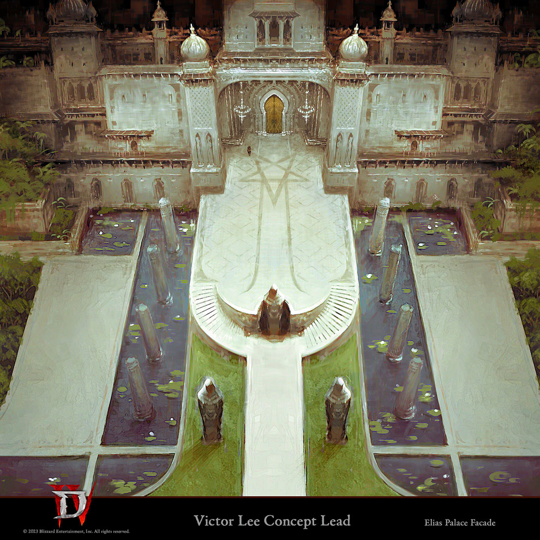 Elias's Palace Facade Art from Diablo IV