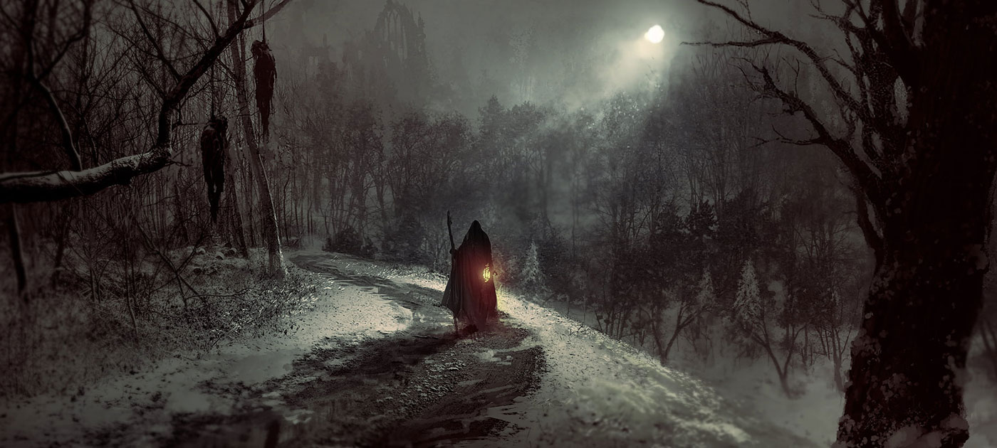 Fractured Peaks Road Art from Diablo IV