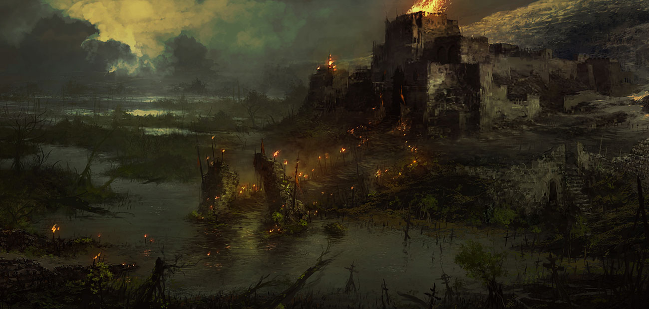 Hawezar Swamp Fortification Art from Diablo IV