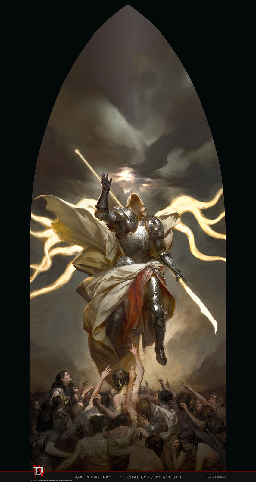 Inarius Mural Art from Diablo IV