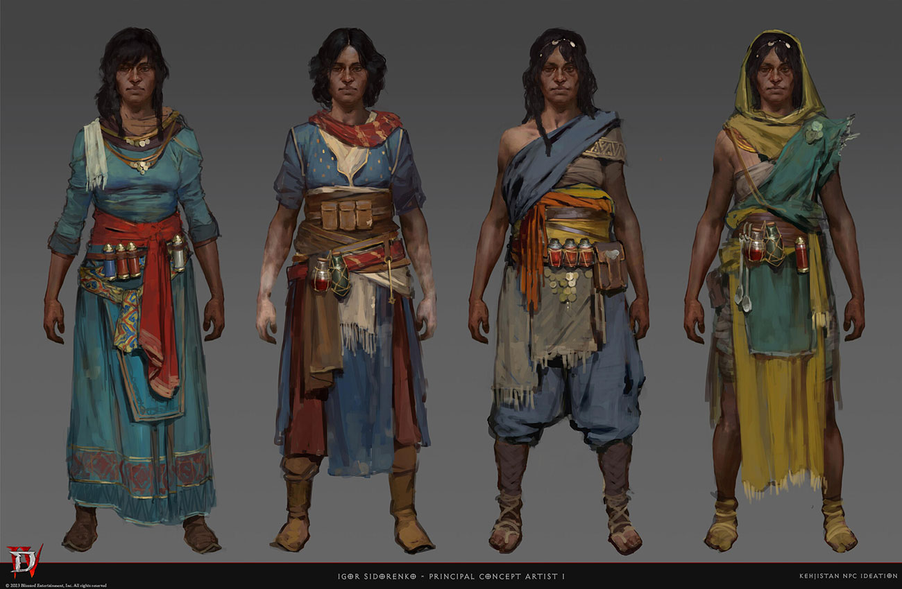 Kehjistan Civilians Concept Artwork from Diablo IV