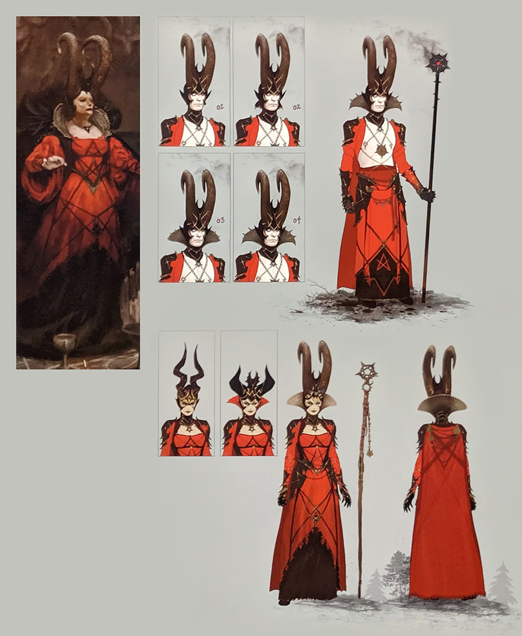 Sorcerer & Sorceress Legendary Armor Art from Diablo IV