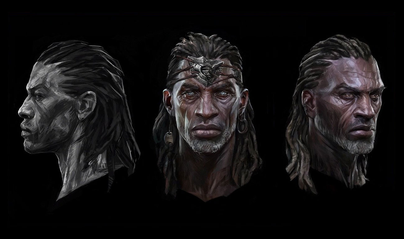 Sorcerer Portraits Artwork from Diablo IV