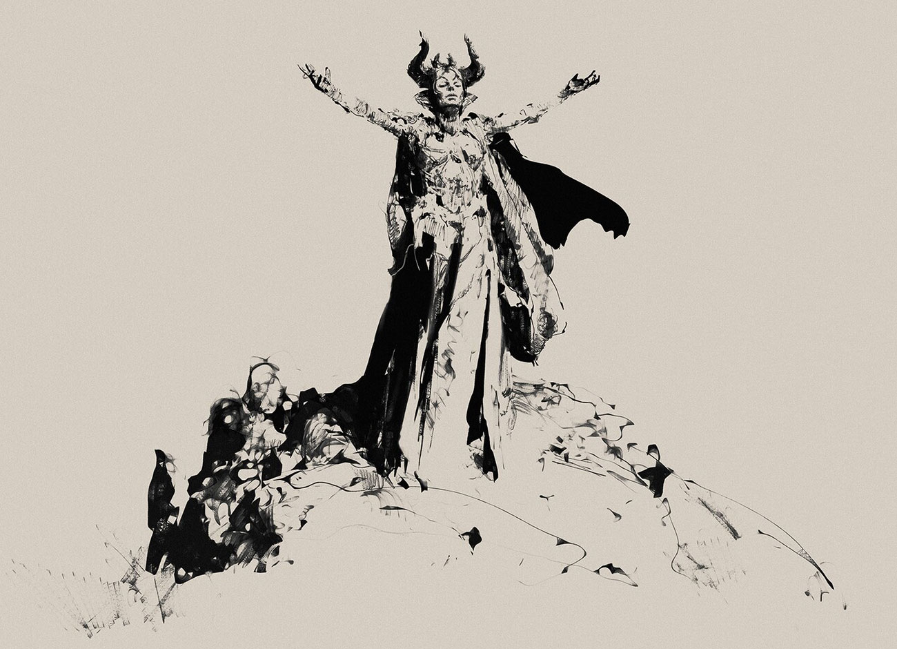 Sorceress Sketch from Diablo IV