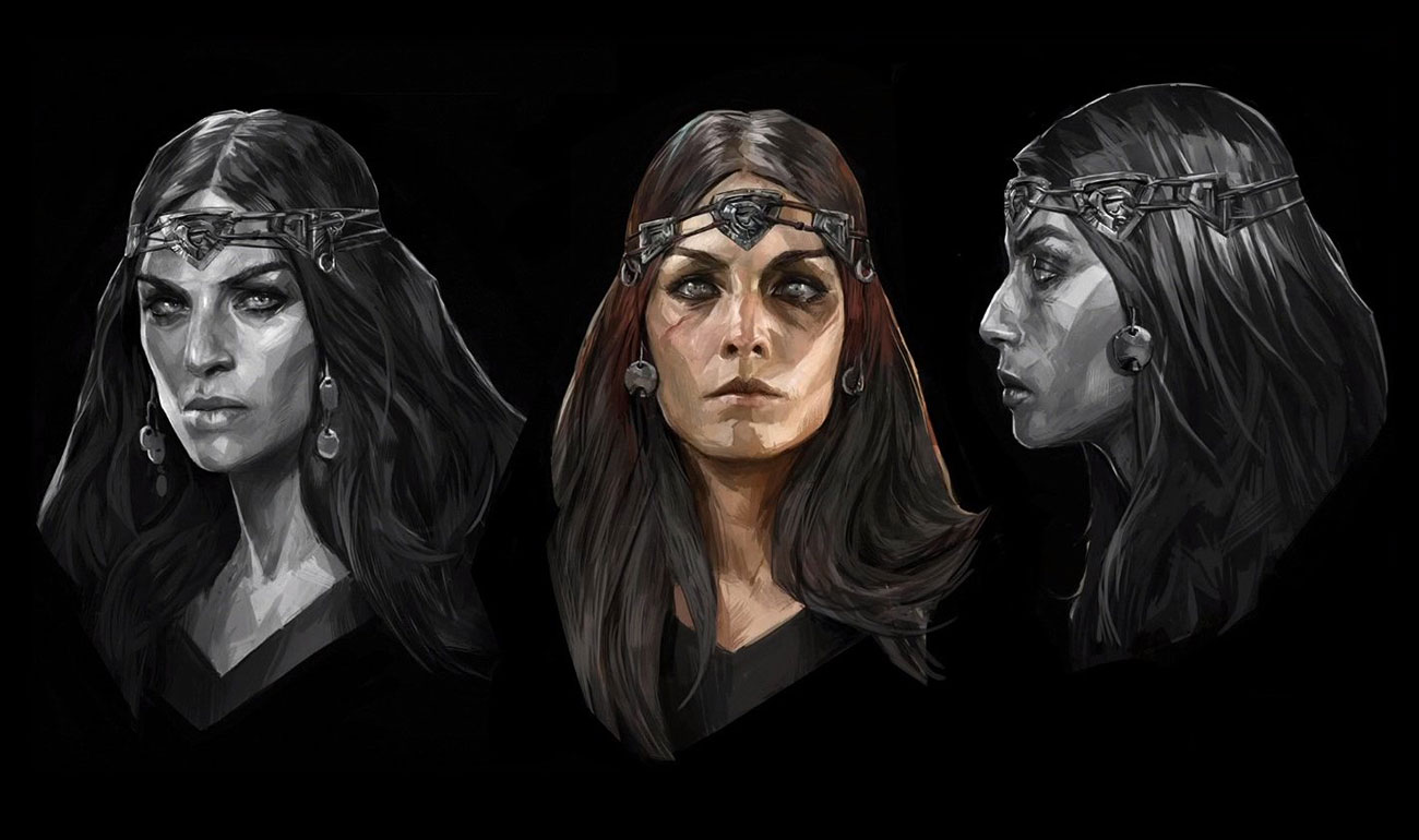 Sorceress Portraits Artwork from Diablo IV