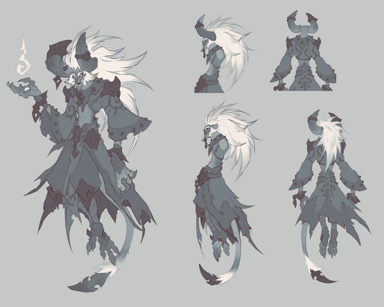Demon Caster Art from Darksiders Genesis