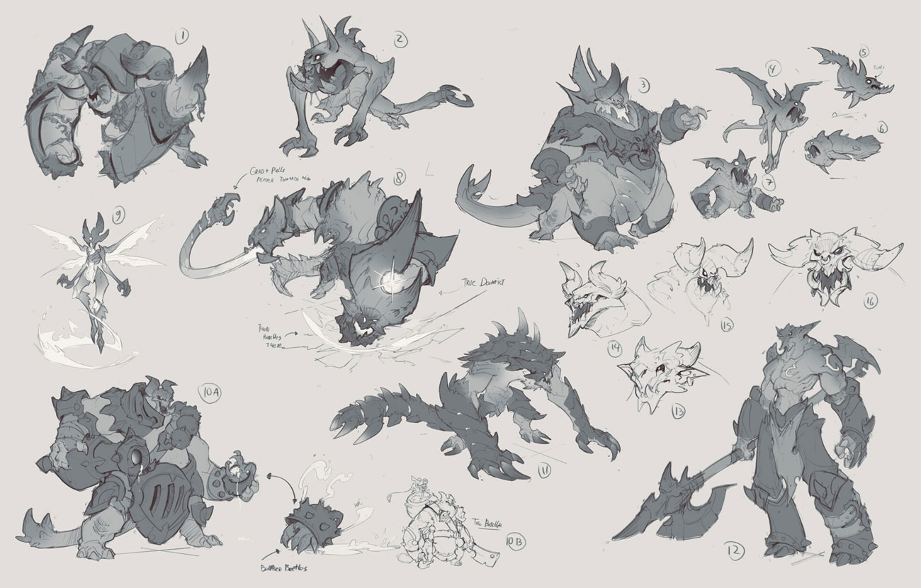 Demon Exploration Art from Darksiders Genesis