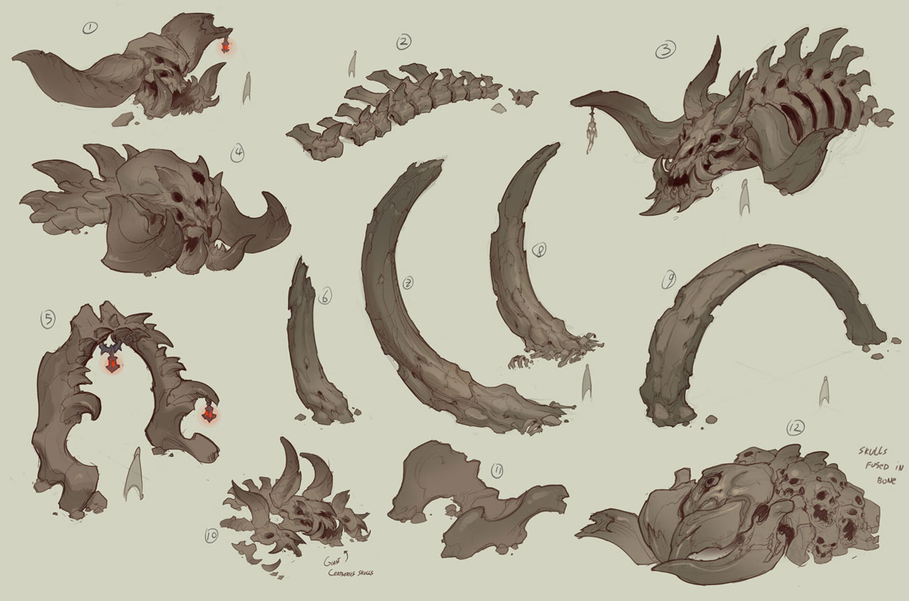 Giant Bones Art from Darksiders Genesis