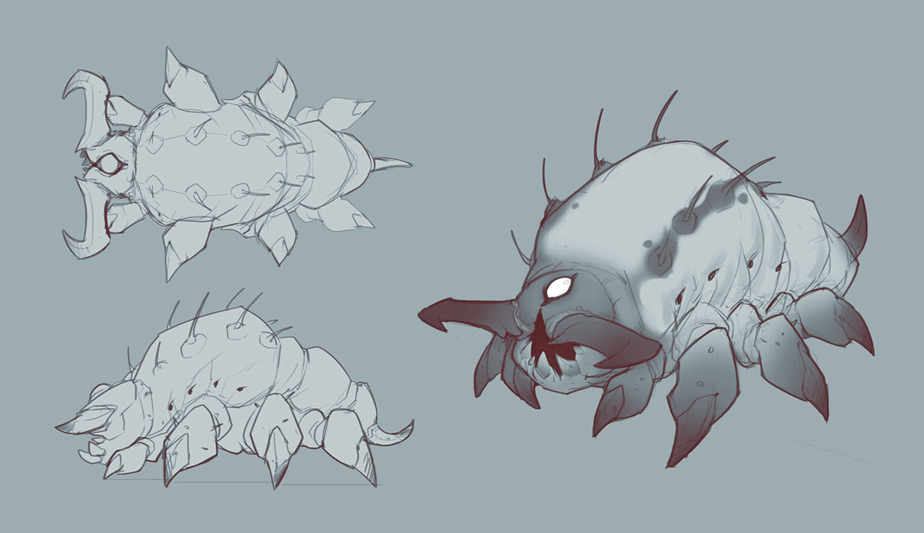 Grub Sketch from Darksiders Genesis
