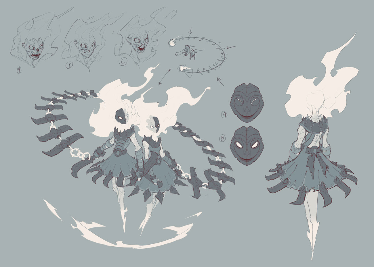 Limbo Twins Art from Darksiders Genesis