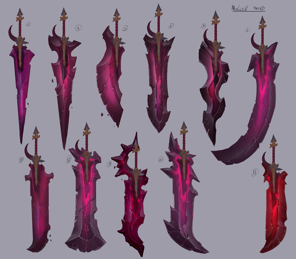 Moloch's Sword Art from Darksiders Genesis