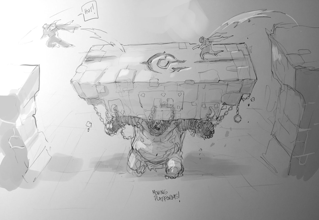 Moving Platform Concept Art from Darksiders Genesis