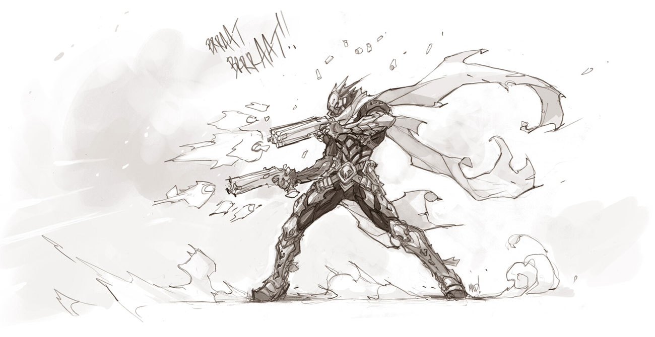 Strife Action Sketch from Darksiders Genesis