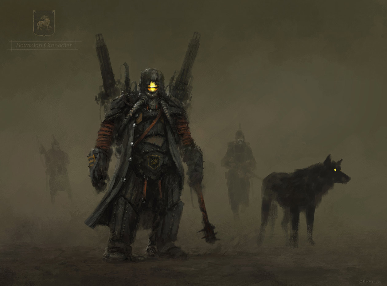 Saxonian Grenadier Art from Iron Harvest