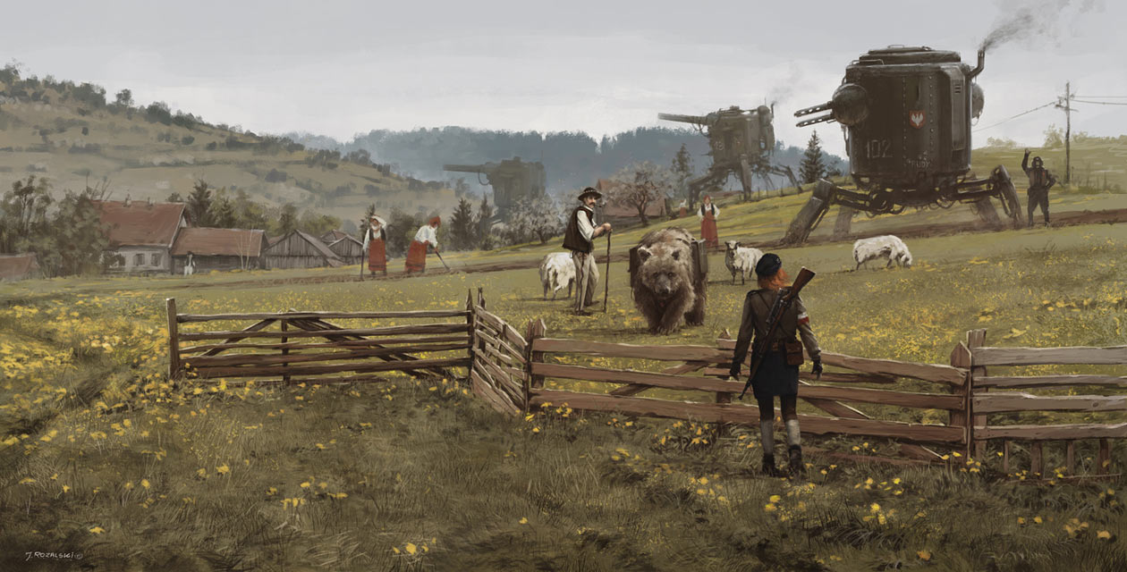 Wojtek and Sheep Art from Iron Harvest