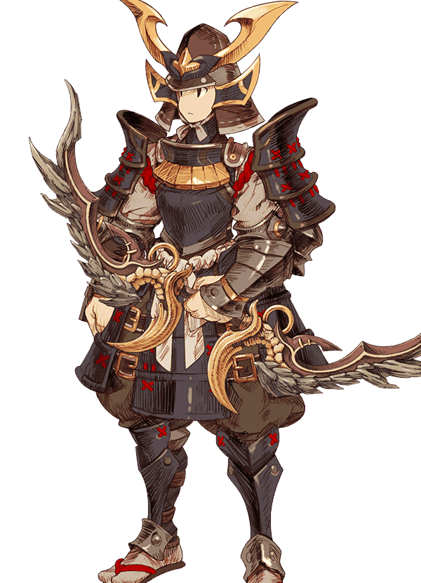 Male Samurai Artwork from Knights of Glory
