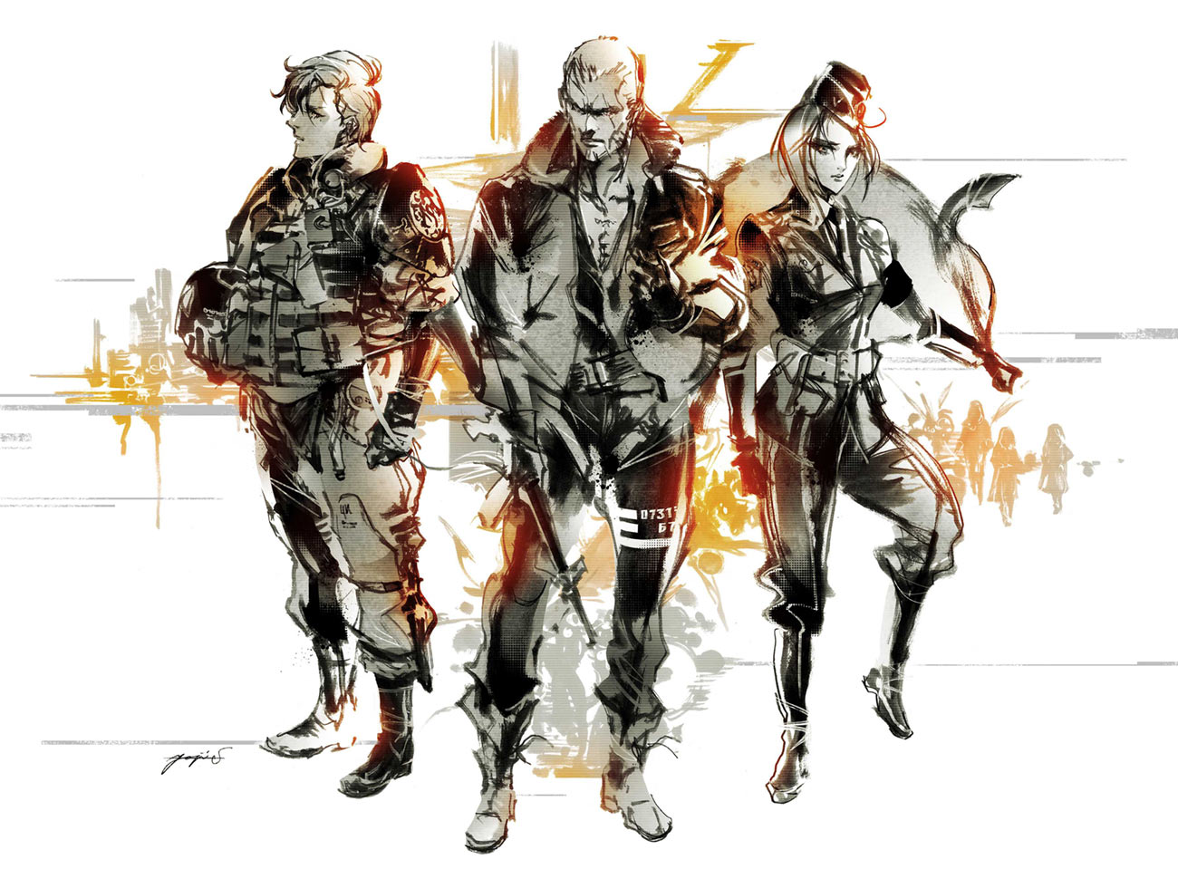 Main Characters Art from Left Alive