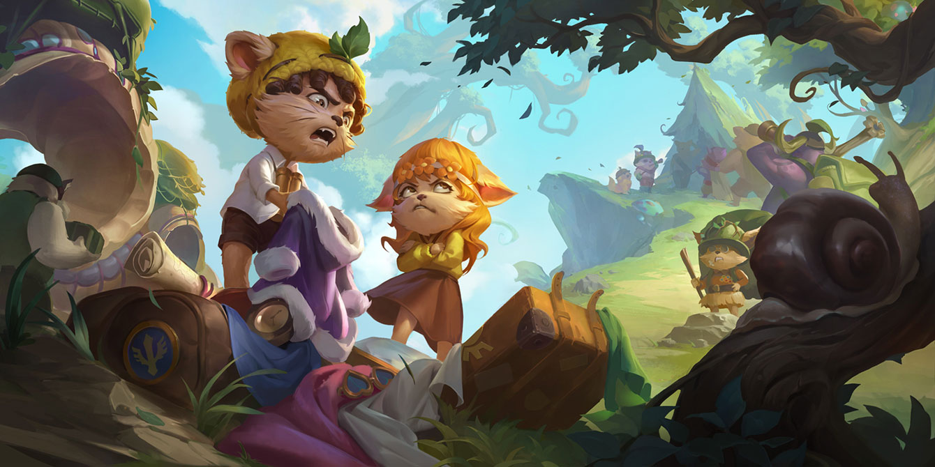 Aloof Travelers Art from Legends of Runeterra