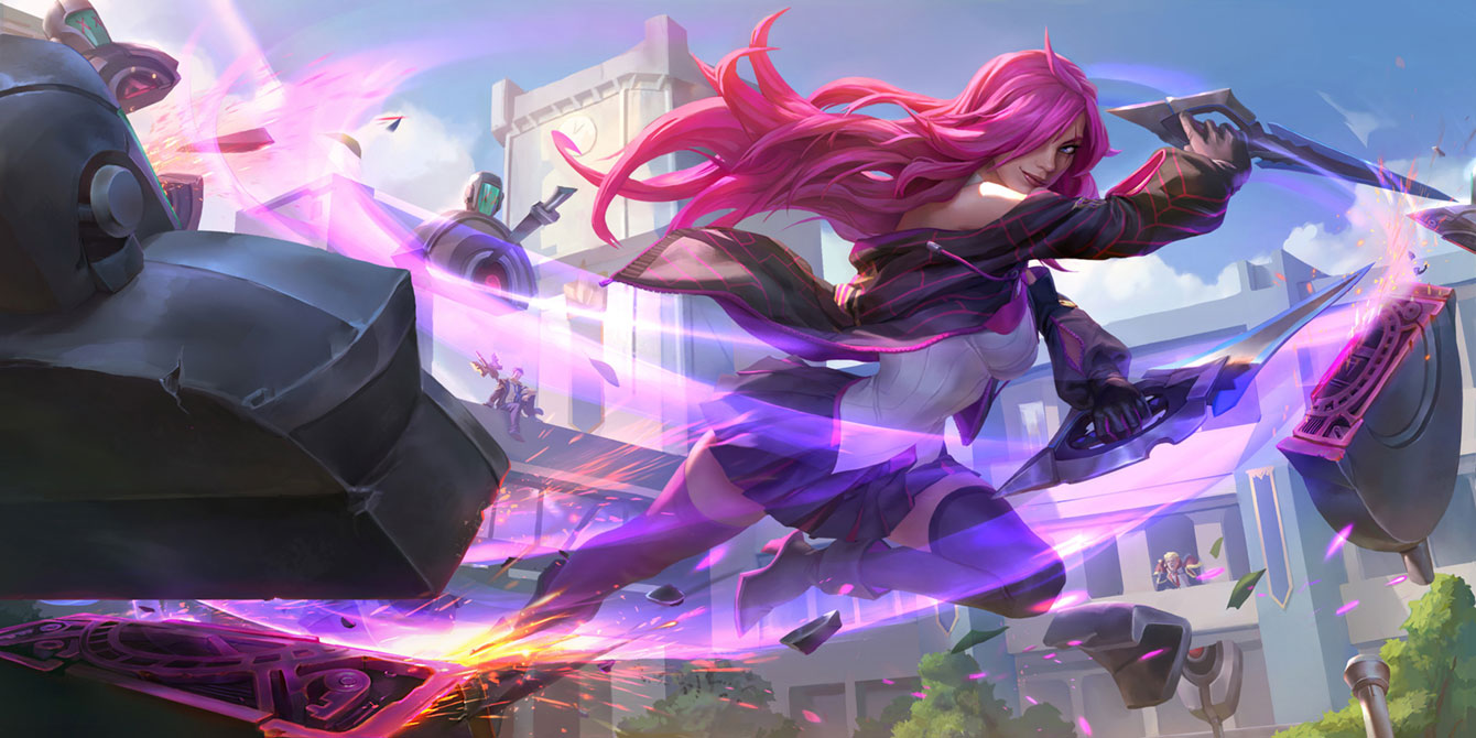 Battle Academia Katarina Level 2 Art from Legends of Runeterra