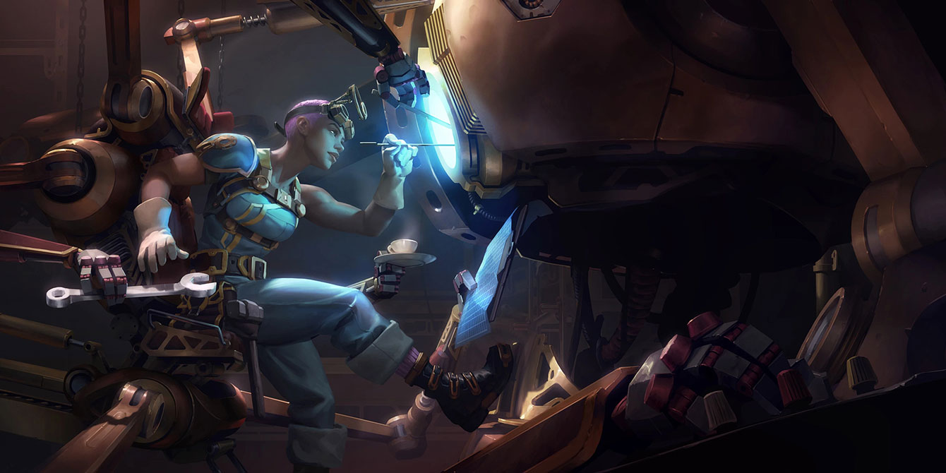 Chief Mechanist Zevi Art from Legends of Runeterra