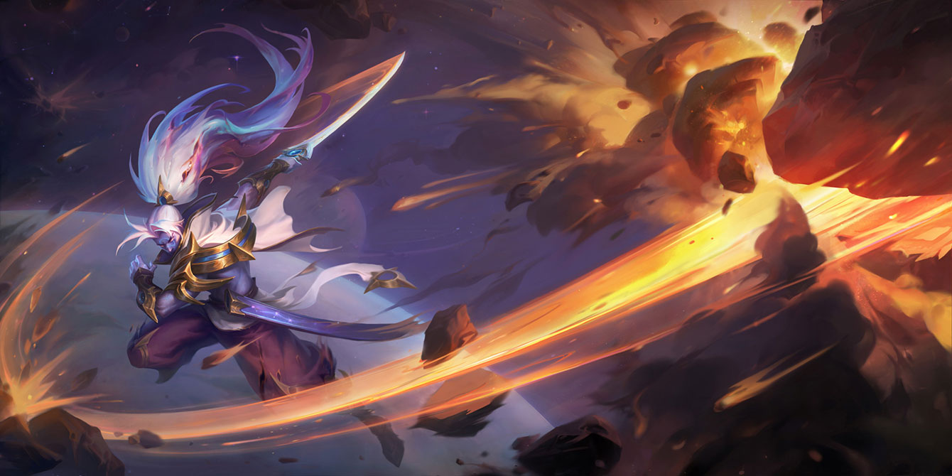 Cosmic Yasuo Level 2 Art from Legends of Runeterra