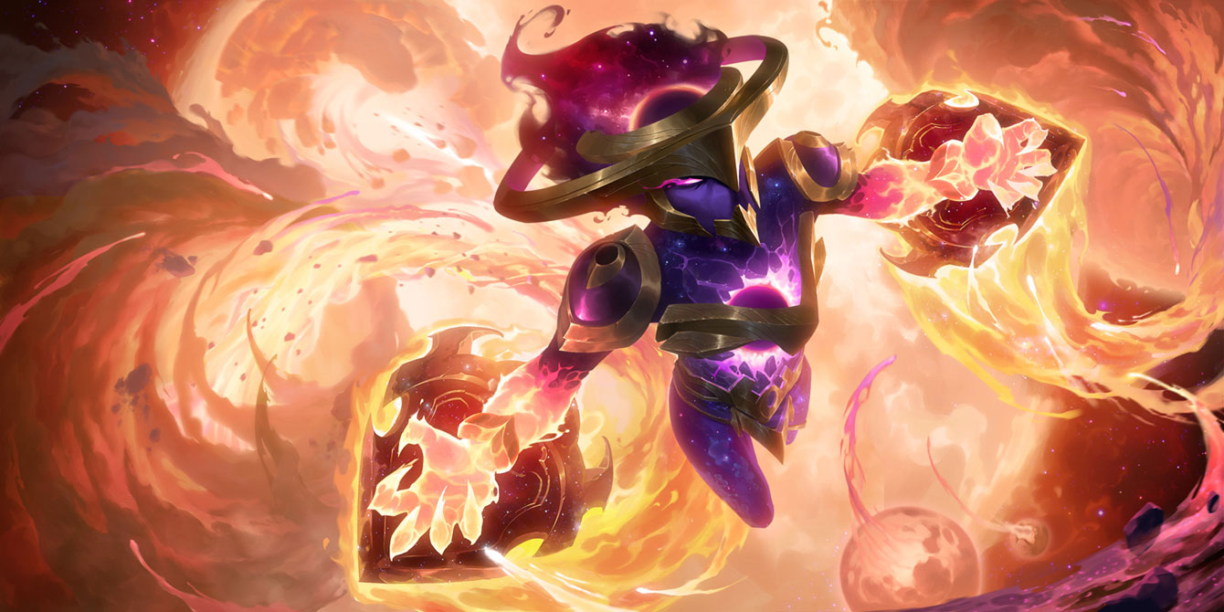 Dark Star Shyvana Art from Legends of Runeterra