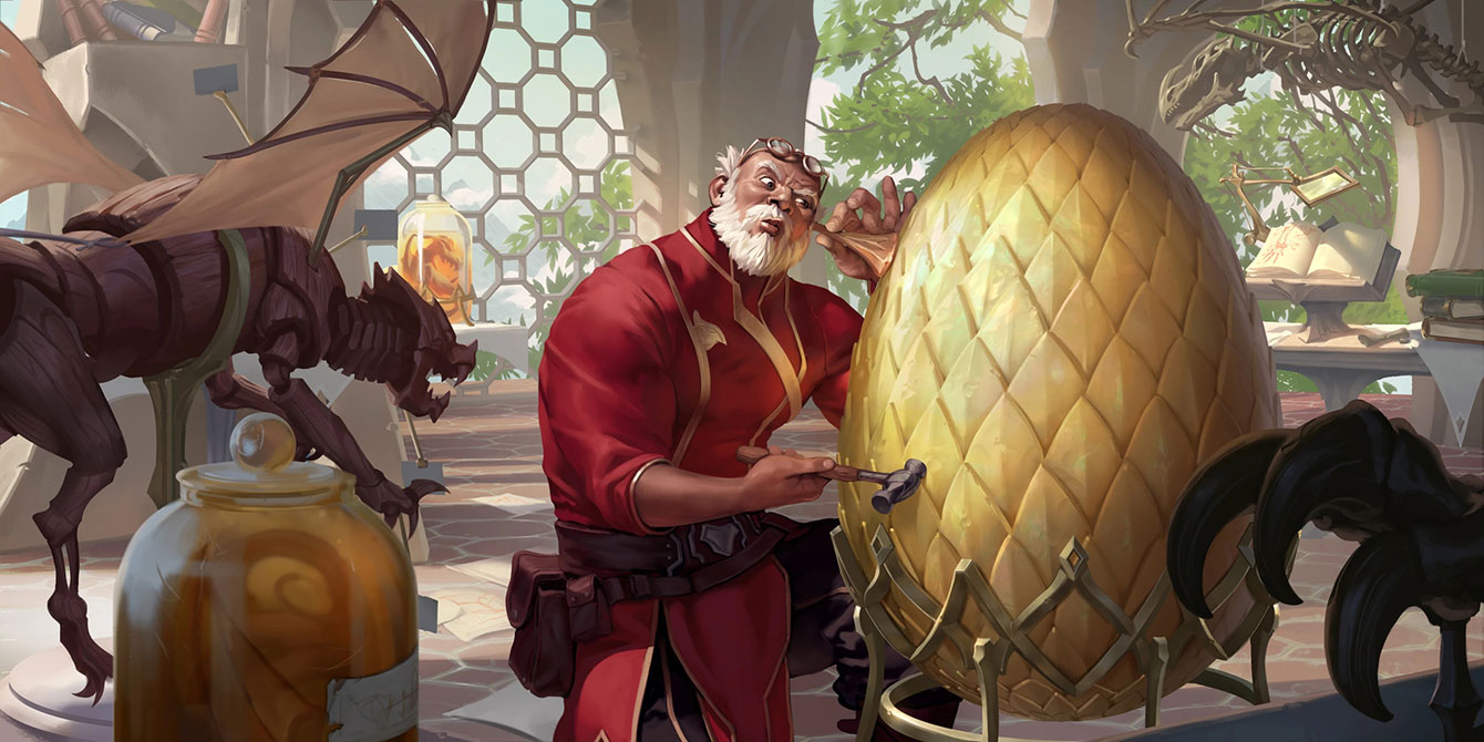 Egghead Researcher Art from Legends of Runeterra