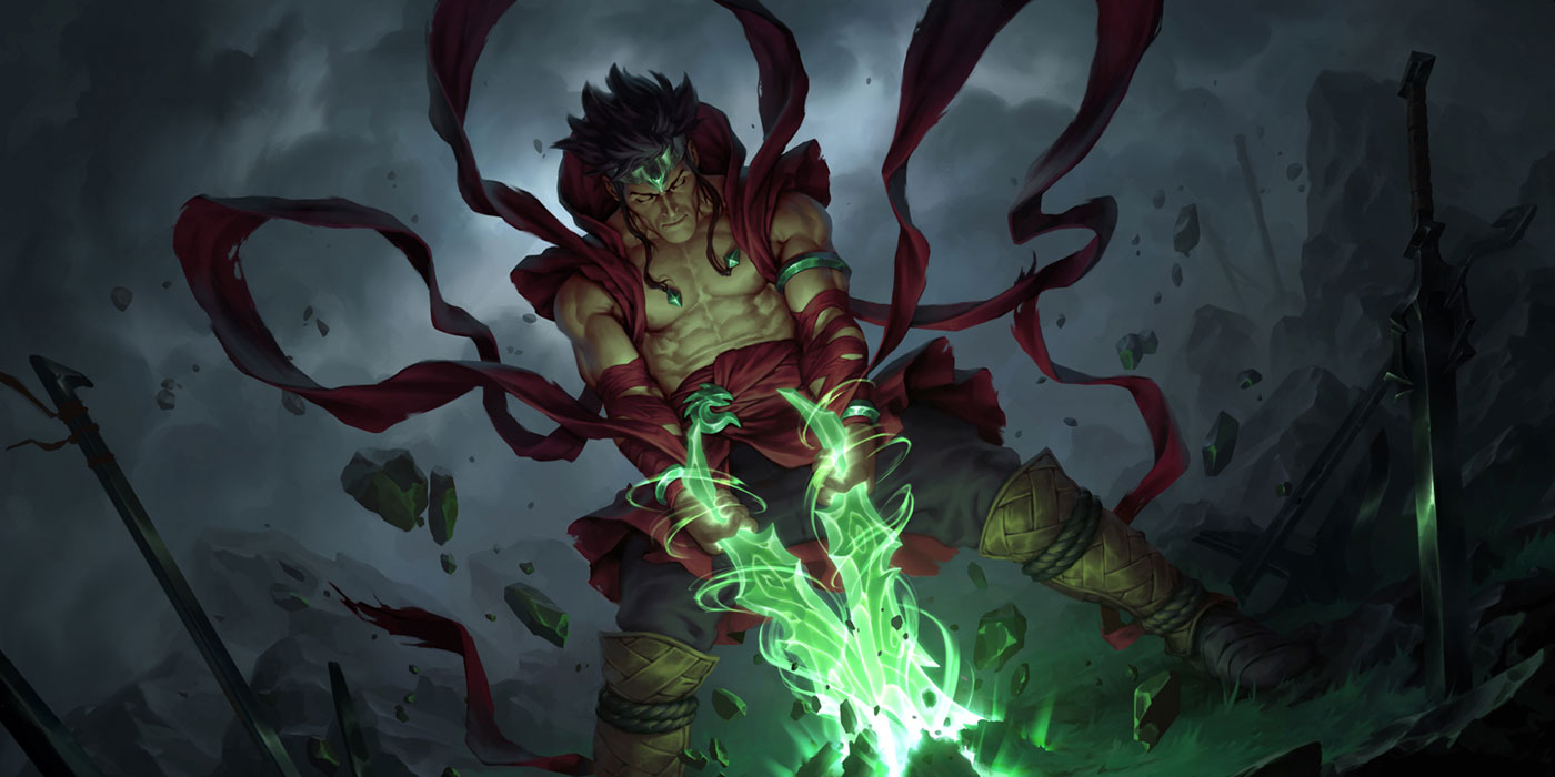 Emerald Awakener Art from Legends of Runeterra