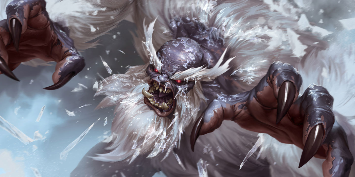 Enraged Yeti Art from Legends of Runeterra