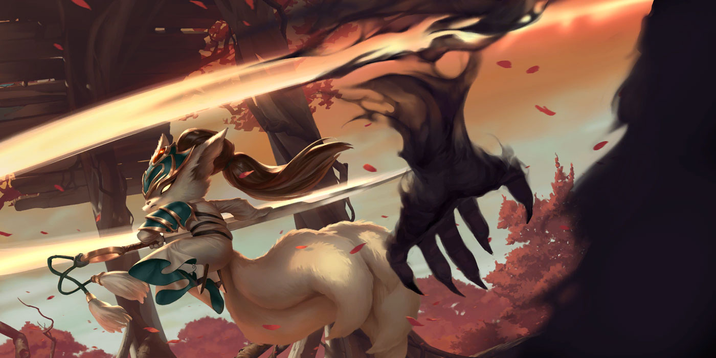Fae Bladetwirler Art from Legends of Runeterra