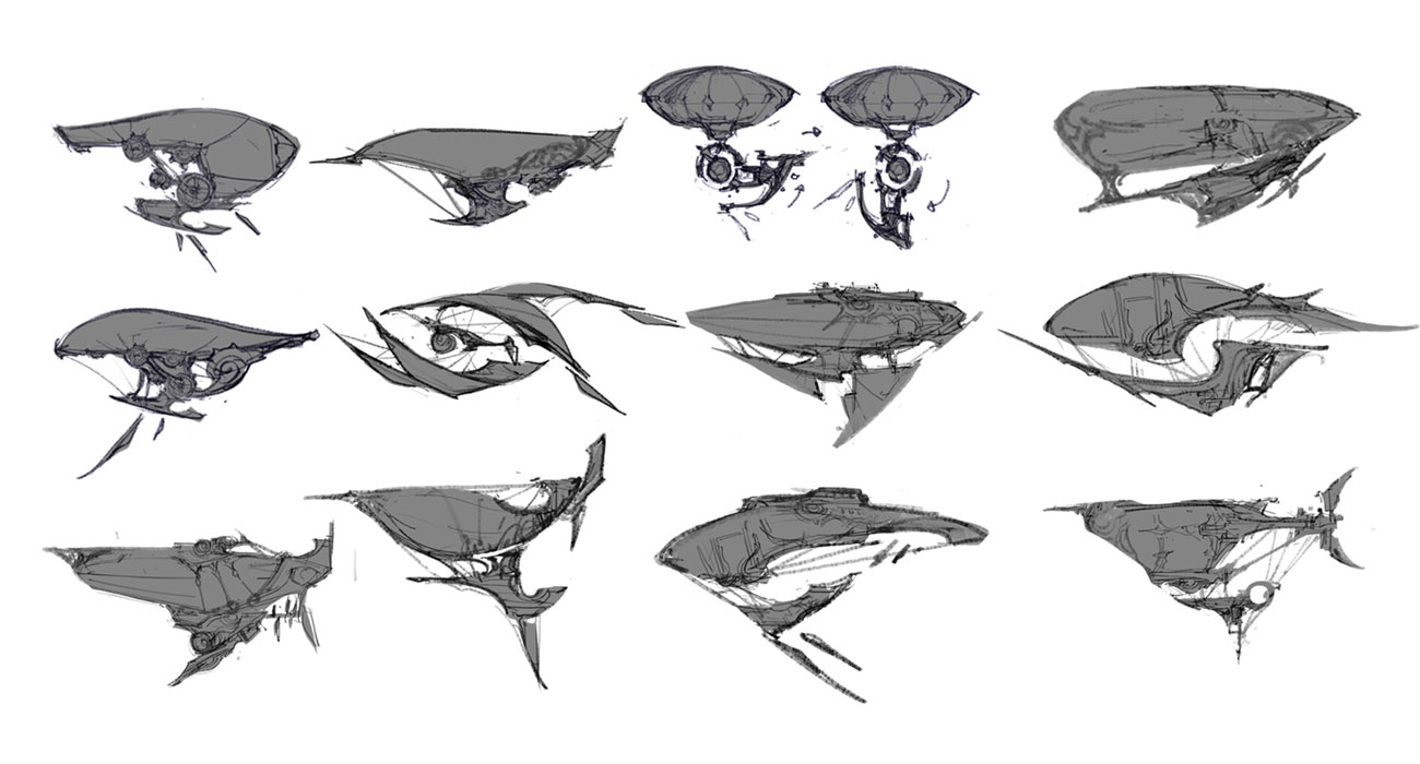 Ferros Skycruiser Sketches from Legends of Runeterra