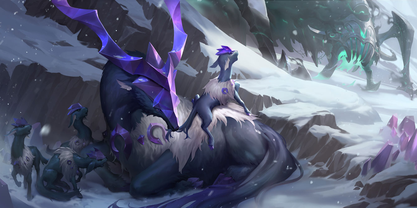 Frightened Ibex Art from Legends of Runeterra