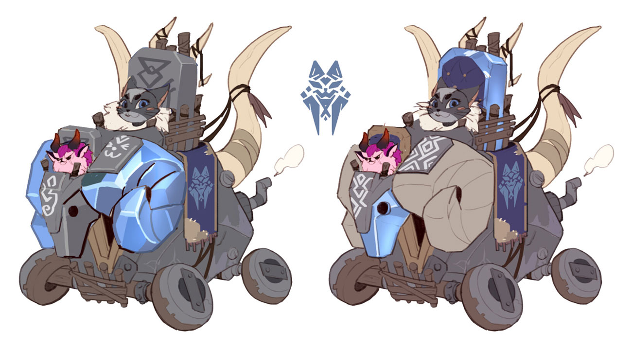Furyhorn Crasher Concept Art from Legends of Runeterra