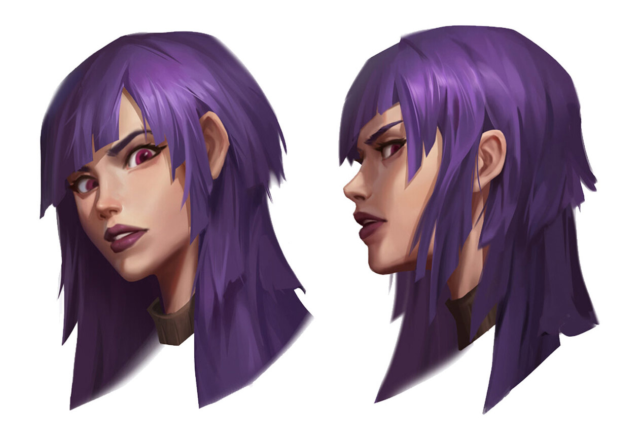 Gilded Caitlyn Head Art from Legends of Runeterra