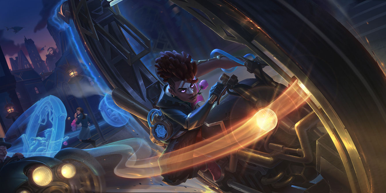 Gilded Ekko Art from Legends of Runeterra