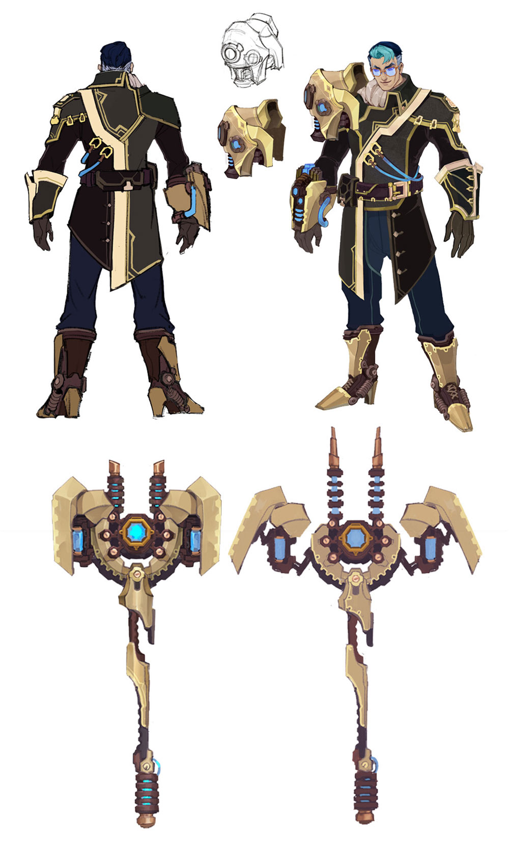 Gilded Jayce Concept Art from Legends of Runeterra