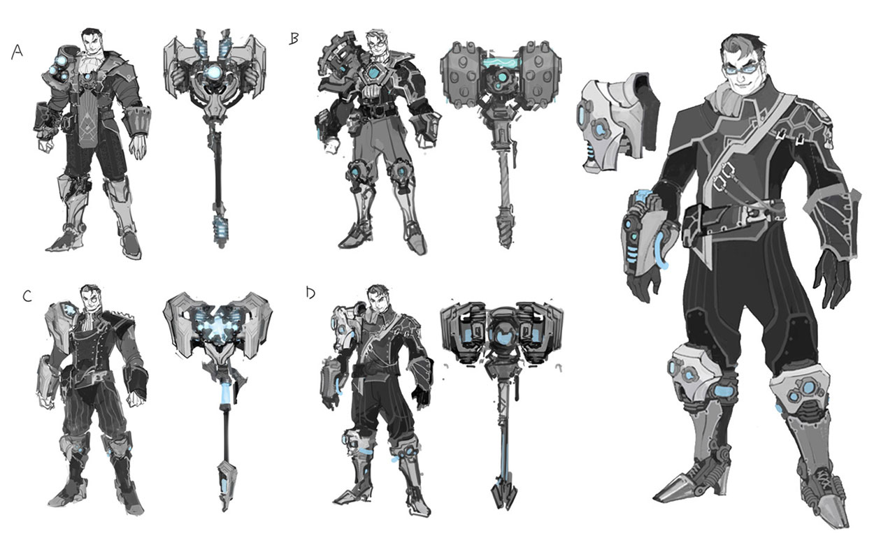 Gilded Jayce Sketches from Legends of Runeterra