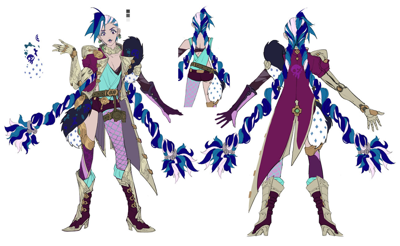 Gilded Jinx Concept Art from Legends of Runeterra