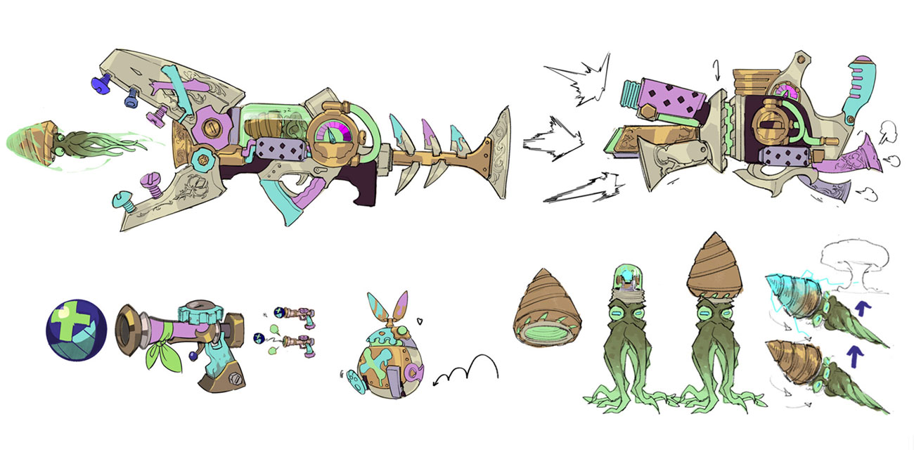 Gilded Jinx Weapon Art from Legends of Runeterra