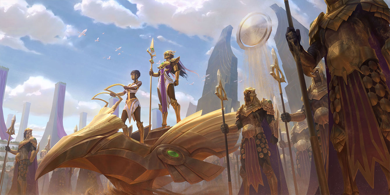 Golden Herald Art from Legends of Runeterra