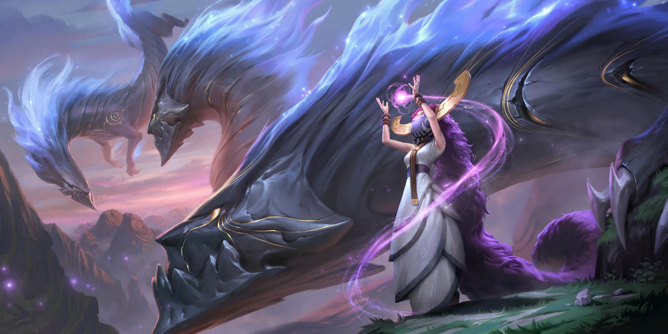 Herald of Dragons Art from Legends of Runeterra
