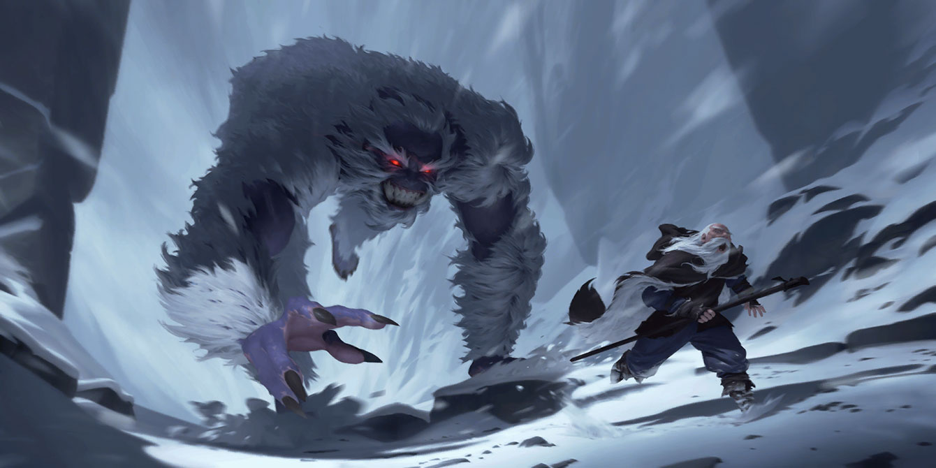 Icy Yeti Art from Legends of Runeterra